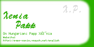 xenia papp business card